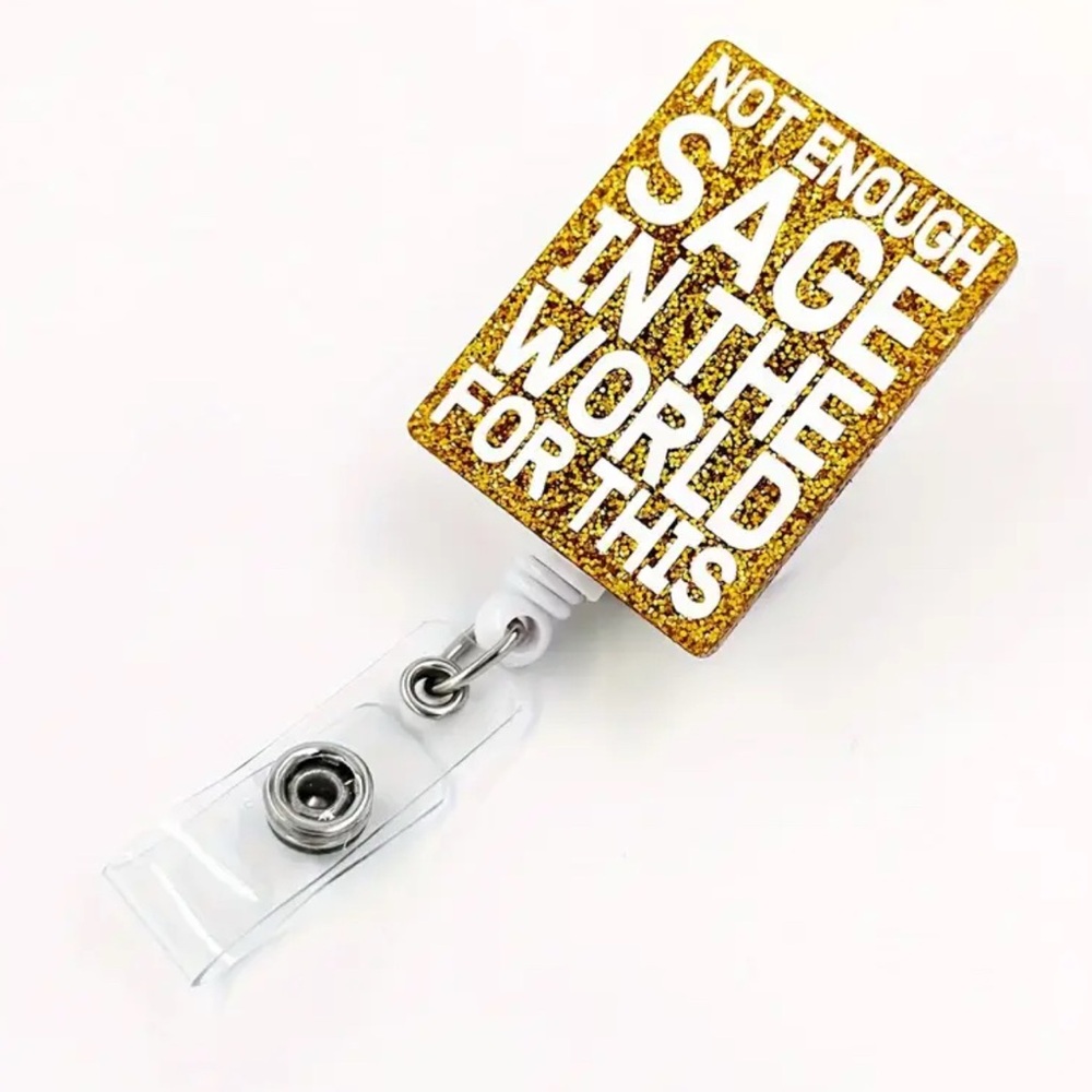 Fun Gold Glitter Badge Reel